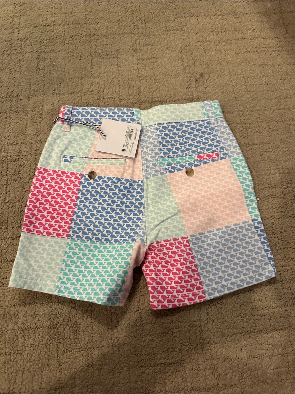 Boys Patchwork Whale Print Shorts - Multicolor - Picture 2 of 2
